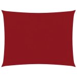 Voile toile d'ombrage parasol tissu oxford rectangulaire 3, 5 x 4, 5 m rouge helloshop26 02 0009647