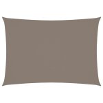 Voile toile d'ombrage parasol tissu oxford rectangulaire 3 x 5 m taupe helloshop26 02 0009683