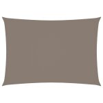 Voile toile d'ombrage parasol tissu oxford rectangulaire 4 x 5 m taupe helloshop26 02 0009697