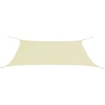 Voile toile d'ombrage parasol en tissu oxford rectangulaire 4 x 6 m crme helloshop26 02 0008667