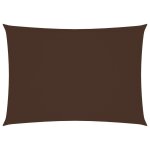 Voile toile d'ombrage parasol tissu oxford rectangulaire 4 x 6 m marron helloshop26 02 0009701