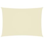 Voile toile d'ombrage parasol tissu oxford rectangulaire 5 x 7 m crème helloshop26 02 0009723 Voile toile d'ombrage parasol tissu oxford rectangulaire 5 x 7 m crème helloshop26 02 0009723