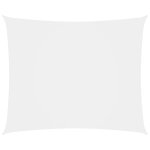 Voile toile d'ombrage parasol tissu oxford rectangulaire 6 x 8 m blanc helloshop26 02 0009743