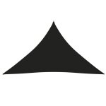 Voile toile d'ombrage parasol tissu oxford triangulaire 3 x 3 x 4, 24 m noir helloshop26 02 0009830