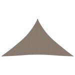 Voile toile d'ombrage parasol tissu oxford triangulaire 4 x 4 x 5, 8 m taupe helloshop26 02 0009883