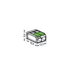 Wago 221 - 422 connecteur a double levier 4mm gamme verte - 221 - 422 [100 pi�ces]
