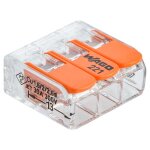 Wago - sachet de 3 bornes s221 3 entres fils souples et rigides 0. 5  6mm