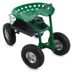 Waldbeck park ranger sige de jardin 130 kg roulettes compartiment acier vert