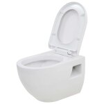 Wc suspendu en cramique blanc