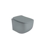 Wc suspendu sans rebord en ceramique gris mat mozart
