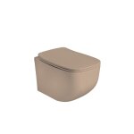 Wc suspendu sans rebord en ceramique sable mat mozart