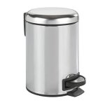 Wenko 22444100 poubelle a pdale en acier inox, leman, acier inoxydable, brillant, 3 litres, 17 x 25 ...
