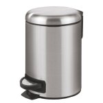 Wenko 22702100 poubelle a p�dale en acier ino x leman easy close, 3 litres, satin�, 17 x 25 x 22, 5 cm ...