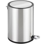 Wenko 22713100 monza poubelle a pdale en acier inoxydable argent brillant 18, 5 x 24, 5 x 25, 5 cm 3l ...