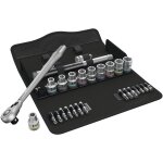 Wera 8100 sc 8 jeu cliquet zyklop metal avec levier d'inversion,  emmanchement 1 / 2 , mtrique, 28 ...