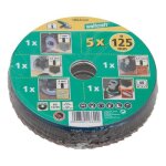 Wolfcraft 1 lot 5 disques meuleuse - ø 125 mm Wolfcraft 1 lot 5 disques meuleuse - ø 125 mm