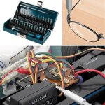 Wolfcraft coffret avec 1 rallonge porte - embout, 1 tournevis et 30 embouts