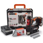 Worx - agrafeuse / cloueuse de finition sans fil 20v - 2ah - wx843 (livree avec batterie et chargeur, ...