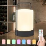 Wqd - lampe sans fil led rechargeable par usb - c  lampe de table portable rgb 8 couleurs ip44 pour ...