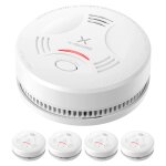 X - sense d�tecteur de fum�e avec batterie scell�e 10 ans, pad adh�sif magn�tique, d�tecteur d'incendie ...