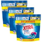 X - tra lot de 3 lessives trio - capsule total x34
