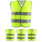 Xekal - 4 pices gilet hi - vis rflchissant haute visibilit pour enfants, gilets de scurit haute ...