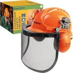 Xekal - casque de scurit pour trononneuse - 3 en 1 casque debroussailleuse orange avec visire en ...