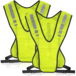 Xekal - gilet de scurit rflchissant et rglable avec poche, haute visibilit pour running, vlo et ...