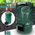 Xm 80l dchets organiques cuisine jardin yard sac de compost portable environnement pe tissu planteur ...