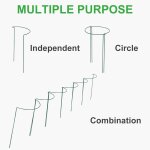 Xm bague de support de plantes de jardin paquets de 12 15. 7 pouces mi - rond 15 pices etiquettes de ...