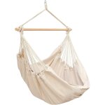 Xxl siège suspendu en toile de coton 185x130cm hamac pour s'asseoir crème Xxl siège suspendu en toile de coton 185x130cm hamac pour s'asseoir crème