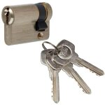 Yale demi - cylindre de serrure pour porte de garage - 5 goupilles - 3 cles - 30 x 10 mm