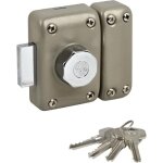 Yale - yv25bt - 40 verrou bouton et cylindre 5 goupilles diametre 23 mm - longueur 40 mm - 4 cls - beige ...