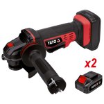 Yato meuleuse d'angle avec 2 batteries li - ion 3, 0ah 18v 125 mm