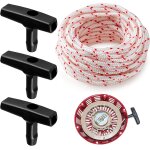 Yemaesre - 10 m�tres corde lanceur tondeuse, 4 mm corde de lanceur avec 3 pi�ces poign�e de d�marrage ...