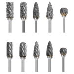 Yemaesre - 10 pices fraises rotatives en carbure de tungstne double coupe tige, mches de sculpture ...