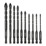 Yemaesre - 10 pices mche a carrelage forets de maonnerie, foret carrelage forets a verre forets a ...