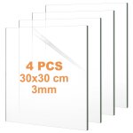 Yemaesre - lot de 4 plaques en verre acrylique - 30 x 30 cm - en plastique - pour l'extrieur, 3 mm d'epaisseu ...