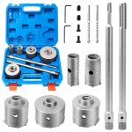 Yemaesre - 9pcs scie trpan carotteuse a sec scie cloche a bton coupe trou mur 30mm 40mm 65mm 80mm 100mm ...