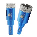 Yemaesre - ensemble de forets diamants a sec de 10, 2 cm et 2, 5 cmscie - cloche diamant avec tige ...