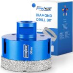 Yemaesre - foret pour carrelage de maonnerie(68 mm), foret diamant avec tige m14, scie cloche diamant ...