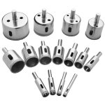 Yemaesre - foret de diamant, 15 pices scie cloches outils set, scie diamante pour verre / carrelage ...