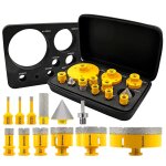 Yemaesre - foret diamant kit 12pcs(6 / 6 / 8 / 20 / 25 / 35 / 50 / 68 / 110mm mches diamantes + 20mm ...