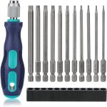Yemaesre - jeu de 13 embouts longs torx, jeu de tournevis electrique hexagonal, 1 / 4  100mm tournevis ...