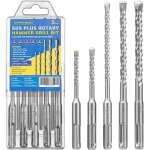 Yemaesre - jeu de 5 forets en carbure sds plus(5 / 6 / 6 / 8 / 10 mm)pour marteaux rotatifs et perceuses ...