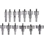 Yemaesre - jeu de scies - cloches pour forets a mtaux, 13 pices 16 18 20 22 mm a pointe en carbure ...