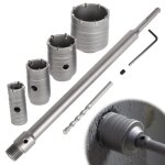 Yemaesre - kit de 4 scies cloches pour bton, 30, 40, 50, 68 mm, mche de coupe murale avec tige sds ...