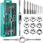 Yemaesre - kit taraudage coffret taraud tarauds et filires tourne a gauche 20 pcs filiere plomberie ...