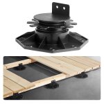 Yemaesre - plot de terrasse, lot de 12, support de terrasse en plastique pp, hauteur rglable 30 - 60 ...