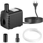 Yemaesre - pompe a eau submersible 8 w 600 l / h ac220 - 240 v avec 2 buses pour aquarium, etang, fontaines, ...